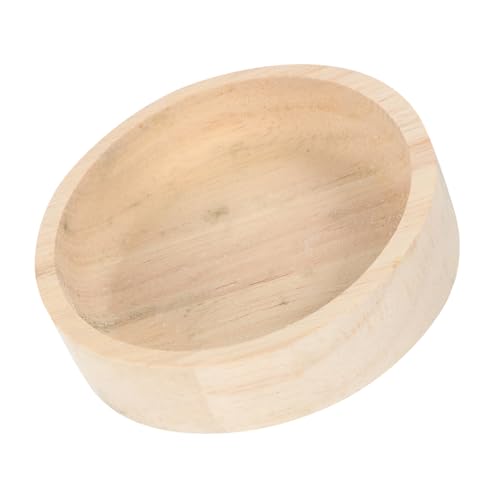DIKACA Hamster Napf aus Holz Kleine Futterschale für Meerschweinchen Kaninchen Chinchilla und Eichhörnchen Glatte Oberfläche Platzsparend Nachhaltiger Futternapf für Kleintiere von DIKACA