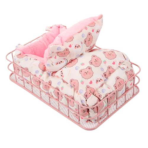 DIKACA Hamster Nest aus Metall Teiliges Weiß für Kleintiere Vielseitige Schlafplattform für Hamster Ratten und Vögel Platzsparend und Bequem Geeignet für Verschiedene Haustiere von DIKACA