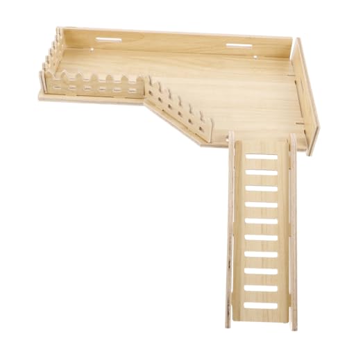 DIKACA Hamster Plattform mit Leiter Kletterplattform für Hamsterkäfige aus Robustem Holz Vielseitig Einsetzbar als Trennwand oder Leiter für Kleintiere DIKACA Hamster Plattform mit Leiter Kletterplattform für Hamsterkäfige aus Robustem Holz Vielseitig Einsetzbar als Trennwand oder Leiter für Kleintiere von DIKACA