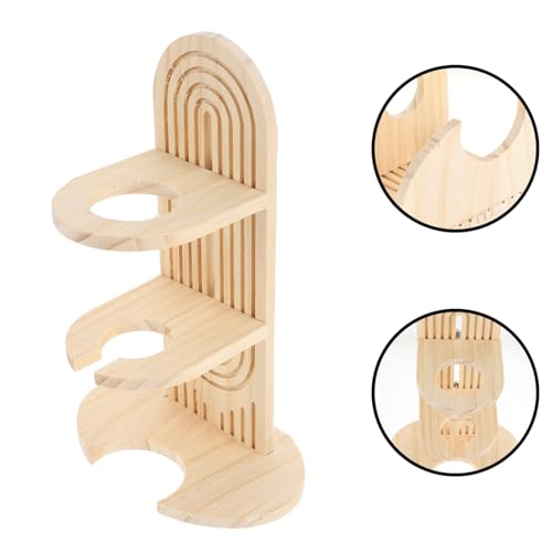 DIKACA Hamster Trinkflasche Halter aus Massivem Holz Stabiler Langlebiger Trinkflaschenständer für Kleintiere Installieren Sicher für Hamster und Andere Haustiere für Käfige Dekoratives von DIKACA