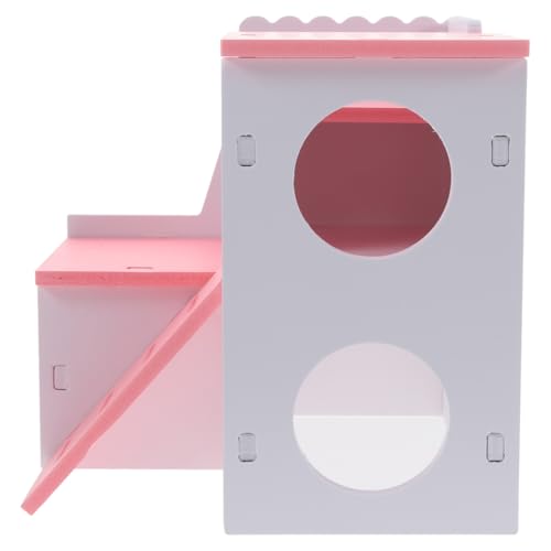 DIKACA Hamstervilla aus Kleines Hamsterhaus mit Mediterranem Design Komfortables Versteck und Spielplatz für Zwerghamster und Andere Kleintiere Schlaf Ruhehaus von DIKACA