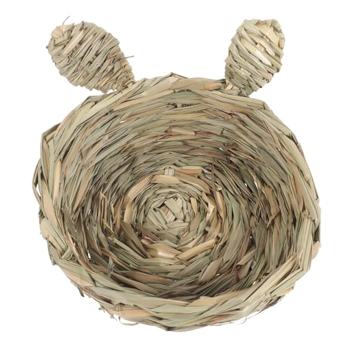 DIKACA Handgefertigtes Kleintiernest aus Stroh Langlebig und Komfortabel Kauspielzeug und Käfigdeko für Hamster Kaninchen Meerschweinchen und Chinchillas Schützendes Zahnpflege DIKACA Handgefertigtes Kleintiernest aus Stroh Langlebig und Komfortabel Kauspielzeug und Käfigdeko für Hamster Kaninchen Meerschweinchen und Chinchillas Schützendes Zahnpflege von DIKACA