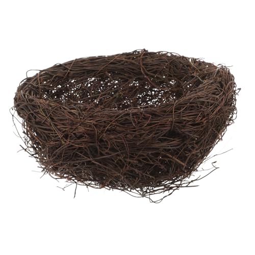 DIKACA Handgefertigtes Rattan Vogelnest Deko Natürliches Realistisches Nest Foto Requisite Garten Party Dekoration für Kleine Vögel und Wohnraum DIKACA Handgefertigtes Rattan Vogelnest Deko Natürliches Realistisches Nest Foto Requisite Garten Party Dekoration für Kleine Vögel und Wohnraum von DIKACA