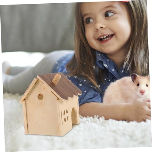 DIKACA Holz Hamsterhaus DIY zum Zusammenbauen Dekoratives Nagerversteck mit Dach Sicherer Rückzugsort für Hamster und Meerschweinchen Geräumiges Schlafhaus für Kleintiere DIKACA Holz Hamsterhaus DIY zum Zusammenbauen Dekoratives Nagerversteck mit Dach Sicherer Rückzugsort für Hamster und Meerschweinchen Geräumiges Schlafhaus für Kleintiere von DIKACA