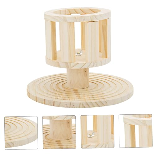 DIKACA Holz Heuraufe Kaninchen Futterspender mit Napf Vielseitiger Futterkorb für Meerschweinchen Chinchillas und Kleine Nager Einfache Installation Schützendes Design gegen von DIKACA