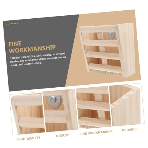 DIKACA Holz futterhalter für Kleintiere Stabiles Stall Rack mit Befestigung Geeignet für Kaninchen Meerschweinchen und Chinchilla Sicher und Langlebig Innen für Käfige Praktische von DIKACA