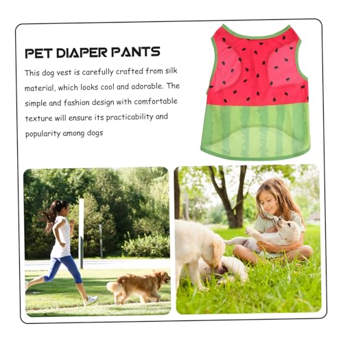 DIKACA Hundeweste Kühlendes Sommer t Shirt mit Wassermelonen Motiv Atmungsaktive Bequeme Haustier kühlkleidung für Große Hunde Einfach Anzuziehen für Heiße Tage und Outdoor aktivitäten von DIKACA