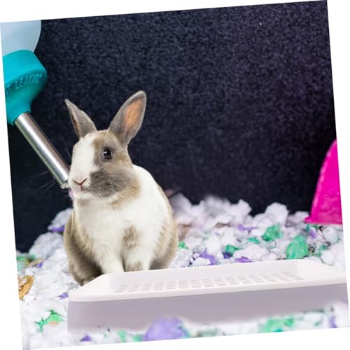 DIKACA Kaninchen Toilette aus Langlebigem Kunststoff mit Anti leck Schutz Quadratische Nagertoilette für Kaninchen Meerschweinchen Hamster und Chinchilla Praktische Haustier Toilette für von DIKACA