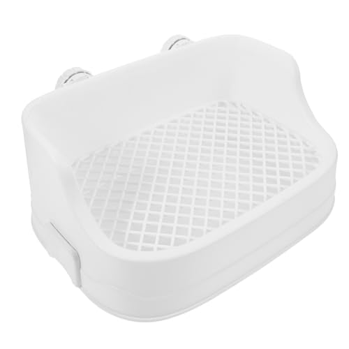 DIKACA Kaninchen Toilette mit Niedrigem Rechteckige Kleintier Toilette aus Langlebigem Kunststoff für Hamster Meerschweinchen und Hasen Platzsparend für Käfige und Freigehege von DIKACA