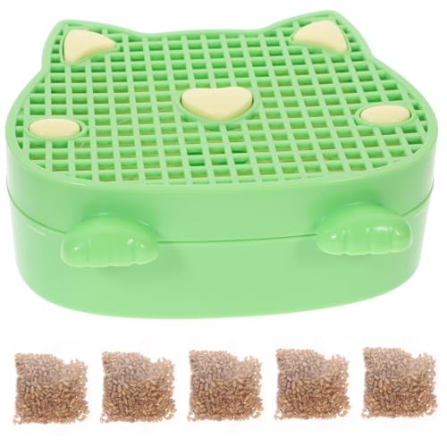 DIKACA Kasten Katzengras-hydrokulturbox Haustier Für Anlage Erdlos Katzenminze Hauskatzenpflanze Kindergarten-katzenpflanze Hydroponische Katzenpflanze Grün Plastik von DIKACA