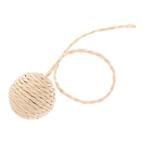 DIKACA Katzenkratzball aus Strapazierfähigem Papierseil Interaktives Katzenspielzeug mit Glocke Ersatz für Kratzbaumzubehör Vielseitig für Kratzen und Entspannen Einfache Installation für von DIKACA