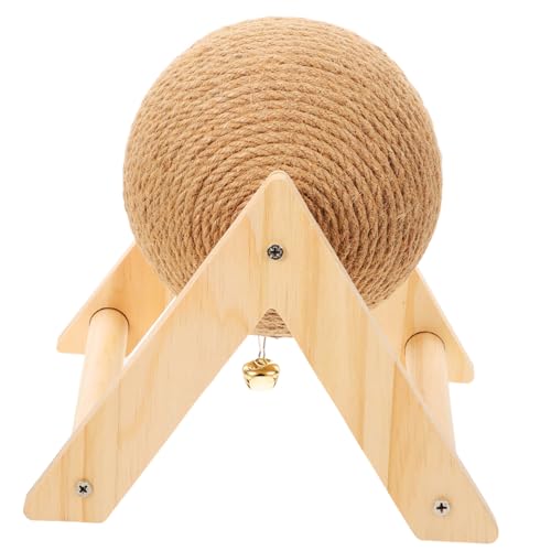 DIKACA Katzenspielzeug Kratzball aus Natürlichem Sisal mit Glocke Langlebiges Kratzspielzeug für Katzen zur Krallenpflege und Beschäftigung Robustes Haustierspielzeug für Gesunde Krallen von DIKACA