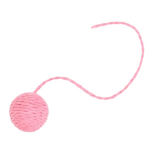DIKACA Katzenspielzeug Sisalseil Ball mit Glocke Ersatz für Kratzbaum Zubehör Interaktives Katzenspielzeug für Indoor Katzen mit Austauschbarem Schwanzpapierball Rosa DIKACA Katzenspielzeug Sisalseil Ball mit Glocke Ersatz für Kratzbaum Zubehör Interaktives Katzenspielzeug für Indoor Katzen mit Austauschbarem Schwanzpapierball Rosa von DIKACA