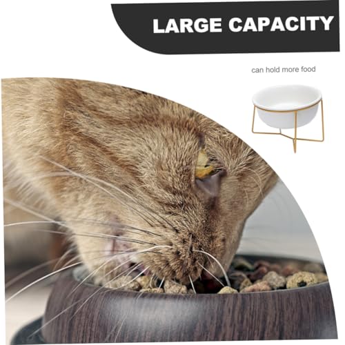 DIKACA Keramik Erhöhter mit Schrägem Design Rutschfester Standfuß Schützend für Katzen und Hunde Fördert Gesundes Fressen Nackenbelastung Langlebig und Leicht Tragbar von DIKACA