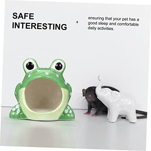 DIKACA Keramik Hamsterhaus Cartoon Form Kleintier Versteck Hütte Kühlendes Nagetier Nest für Hamster und Kleine Haustiere DIKACA Keramik Hamsterhaus Cartoon Form Kleintier Versteck Hütte Kühlendes Nagetier Nest für Hamster und Kleine Haustiere von DIKACA