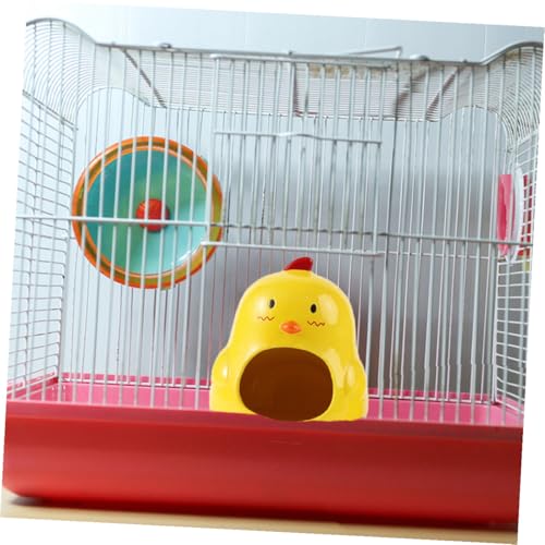 DIKACA Keramik Kleintiernest Klein Cartoon Design Hamster Meerschweinchen Versteck Nest Schutzhaus Sicher Langlebig für Hamster Chinchilla Geeignet von DIKACA