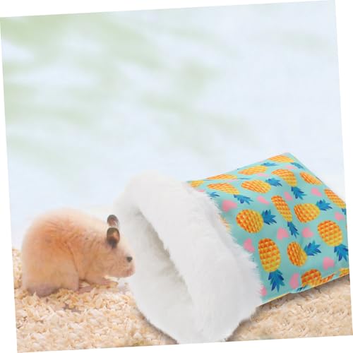 DIKACA Kleines Meerschweinchen Nest Schlafsack aus Baumwolle Warmes Kuschelbett für Hamster Zuckergleiter und Kleine Haustiere Platzsparend Gemütlich und Langlebig für Winter und Käfige von DIKACA