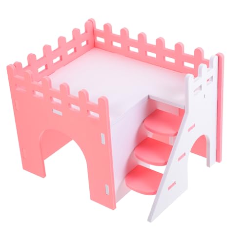 DIKACA Kleintier Holzversteck Haus aus Sicherem Material Robustes Hamsterhaus für Schlaf und Spiel Geeignet für Hamster Chinchilla Rennmäuse Pflegeleicht und Langlebig Glatte Kanten für von DIKACA