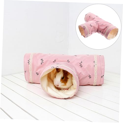 DIKACA Kleintier Tunnelspielzeug aus Sicherem Material Langlebig und Praktisch Geeignet als Versteck und Nest für Hamster Meerschweinchen und Kleine Haustiere Kreatives Rosa Haustier DIKACA Kleintier Tunnelspielzeug aus Sicherem Material Langlebig und Praktisch Geeignet als Versteck und Nest für Hamster Meerschweinchen und Kleine Haustiere Kreatives Rosa Haustier von DIKACA