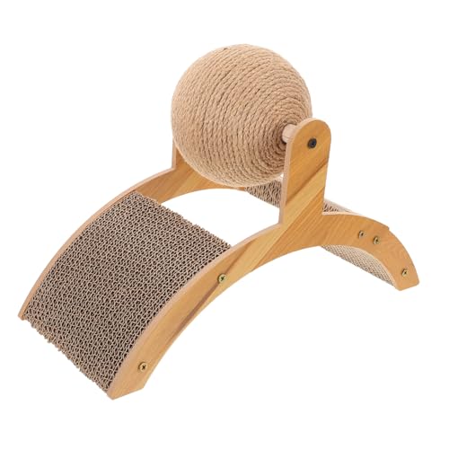 DIKACA Kratzball Katzen Sisal Kratzspielzeug Vertikaler Kratzpfosten mit Langlebigem Verschleißfestem Sisal Interaktives Katzen zur Krallenpflege und Beschäftigung von DIKACA