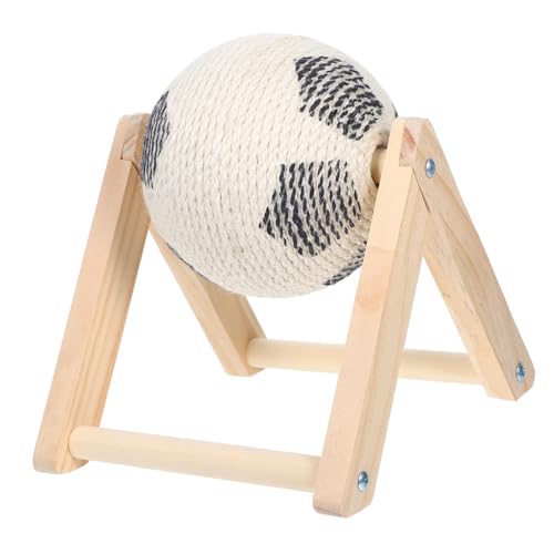 DIKACA Kratzball aus Natürlichem Sisal mit Holzbasis Interaktives Katzenkratzspielzeug zur Krallenpflege Fördert Verspieltes Verhalten und Schützt Möbel Geeignet für Katzen Aller DIKACA Kratzball aus Natürlichem Sisal mit Holzbasis Interaktives Katzenkratzspielzeug zur Krallenpflege Fördert Verspieltes Verhalten und Schützt Möbel Geeignet für Katzen Aller von DIKACA