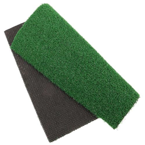DIKACA Künstliches Gras für Reptilien Schwimmende Turtle Basking Plattform mit Rutschfester Rampe Aquarium Dekor für Fischbecken und Terrarien Natürliche Gartenrasen Simulation von DIKACA