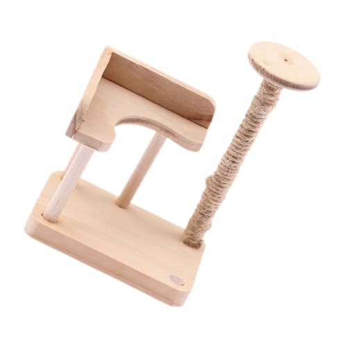 DIKACA Mini-Katzenturm-Ornament Dollhouse playmobile Leiter drinnen Katzenspielzeug für Mini-Katzenturm aus Holz Desktop-Ornament Miniaturmöbel-Katzenklettergerüstmodell hölzern von DIKACA
