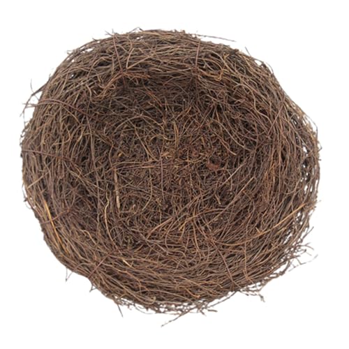 DIKACA Garten Vogelnest Rattan Vogelhaus Ornament Nest Für Den Außenbereich von DIKACA