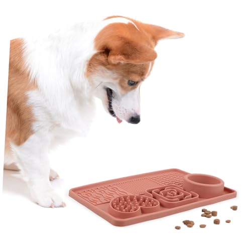 DIKACA Pet Slow Feeding Pad Leckmatte für Hunde mit Großem Saugnapf rutschfest Leicht zu Reinigen Fördert Langsames Fressen und Verdauung Geeignet für Welpen und Katzen Pflegeleicht und von DIKACA