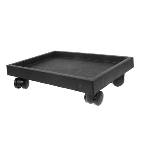 DIKACA Pflanzgefäße Anlage Rad Im Freien Pflanze Mit Rädern Rollendes Pflanzentablett Beweglich Gartenwagen Rollende Pflanzenständer Tabletts Drinnen Zauberer Sport Black von DIKACA