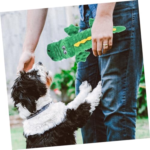 DIKACA Plüsch Hundespielzeug mit Quietscheffekt Kauspielzeug für Welpen Robustes Zahnreinigendes Kuscheltier Krokodilform Interaktives Haustierspielzeug für Kleine und Mittlere Hunde DIKACA Plüsch Hundespielzeug mit Quietscheffekt Kauspielzeug für Welpen Robustes Zahnreinigendes Kuscheltier Krokodilform Interaktives Haustierspielzeug für Kleine und Mittlere Hunde von DIKACA