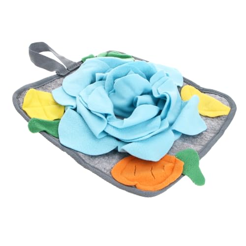 DIKACA Rabbit Schnüffelmatte mit Rutschfestem Boden und Aufhängeschlaufen Beschäftigungsspielzeug zur Stressreduktion und Langsamen Fütterung für Kaninchen und Kleine Haustiere Blau von DIKACA