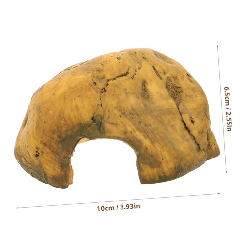 DIKACA Resin Reptilien Versteck Höhle für Bartagamen Schildkröten Frosch Terrarium Dekoration Stressreduzierend Naturnah Robustes Zubehör für Aquarium und Terrarien von DIKACA