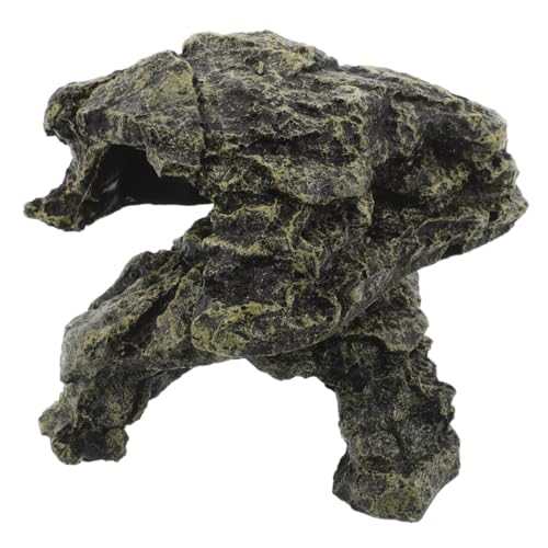 DIKACA Resin Schildkröten Plattform mit Versteckhöhle Kletter Sonnenplatz für Aquatische Reptilien und Kleine Schildkröten Einfach zu Reinigen Installieren Platzsparende Bade Ruhezone für von DIKACA