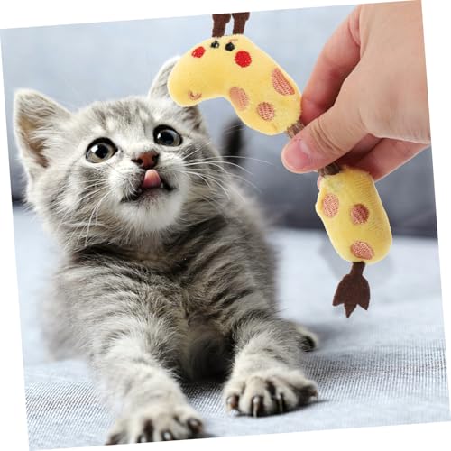 DIKACA Silvervine Katzenspielzeug Kauspielzeug für Wohnungskatzen Interaktiver Katzenteaser in Langlebiger Plüschform Ungiftiger Silvervine Stick für Kätzchen bei Beiß Kaubedarf von DIKACA