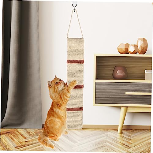 DIKACA Sisal Katzenkratzmatte Mittelgroß Robustes Sisalfaser Kratzbrett zum Aufhängen und Flachlegen Katzenkratzpad für Natürlichen Kratzinstinkt und Beschäftigung Farbe Zufällige Farbe von DIKACA