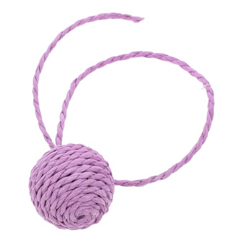 DIKACA Sisal Kratzbaum Zubehör Papierseil Ball mit Glocke Interaktives Katzenspielzeug Ersatz für Kratzpfosten Indoor Katzen Spiel und Kratzen Zubehör von DIKACA