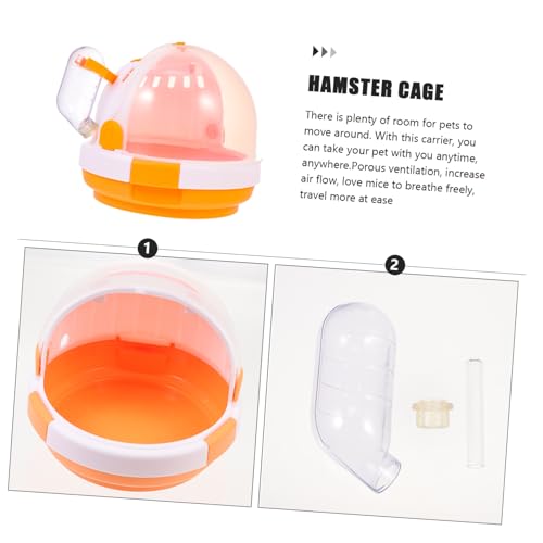 DIKACA Tragbarer Hamsterkäfig Außentransportbox für Hamster Zwerghamster und Kleintiere mit Geräumigem Design für Reisen und Outdoor Ausflüge Geeignet für Meerschweinchen und Igel von DIKACA