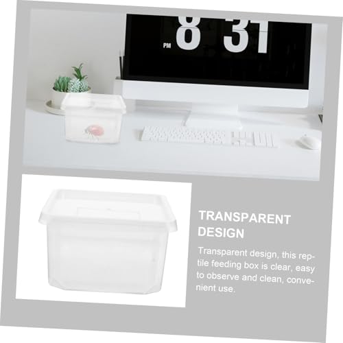 DIKACA Transparente Leichte Reptilien Fütterungsbox mit Belüftung Langlebiger für Kleine Spinnen und Geckos Tragbar und Sicher für Insekten und Kleintierhaltung von DIKACA