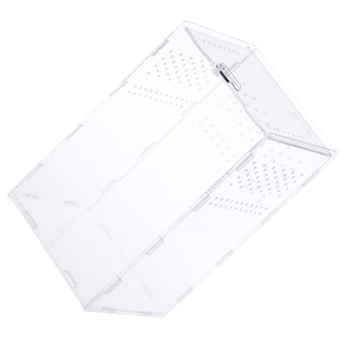 DIKACA Transparente Reptilienbox mit Abnehmbarem Deckel und Belüftungslöchern Langlebiges Futter und Aufzuchtgehäuse für Reptilien Insekten und Kleine Haustiere von DIKACA