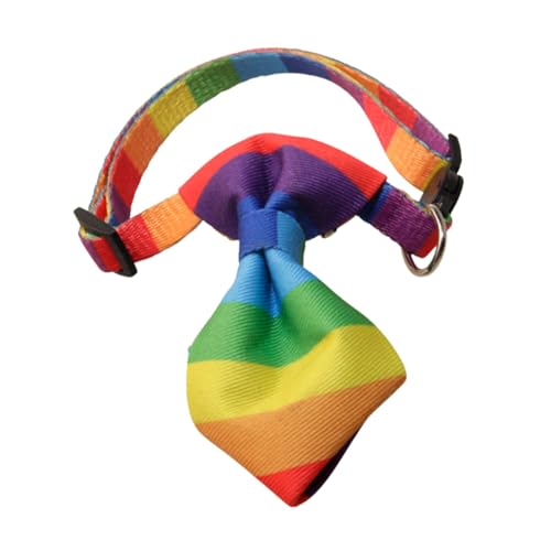 DIKACA Verstellbares Katzenhalsband mit Regenbogenmuster und Schleife Atmungsaktives Sicheres für für Partys Feiertage und Besondere Anlässe DIKACA Verstellbares Katzenhalsband mit Regenbogenmuster und Schleife Atmungsaktives Sicheres für für Partys Feiertage und Besondere Anlässe von DIKACA