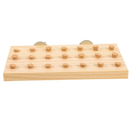 DIKACA Vogelkäfig Zubehör Holz Papageien Standplattform Langlebig Spielplatz für Wellensittiche und Kleine Vögel Natürliche Holzqualität Geeignet als Papageiensitzbrett und Kauspielzeug von DIKACA