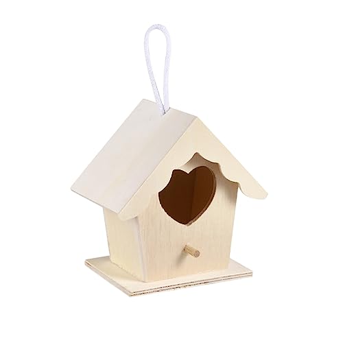 DIKACA Vogelnest aus Holz Hausdekoration rustikal Vogelhäuschen für draußen Wohnkultur Herz vogelhaus Vogeldekoration zu Hause Vogelhäuschen draußen aufhängen Sparrow Bird House Hölzern DIKACA Vogelnest aus Holz Hausdekoration rustikal Vogelhäuschen für draußen Wohnkultur Herz vogelhaus Vogeldekoration zu Hause Vogelhäuschen draußen aufhängen Sparrow Bird House Hölzern von DIKACA