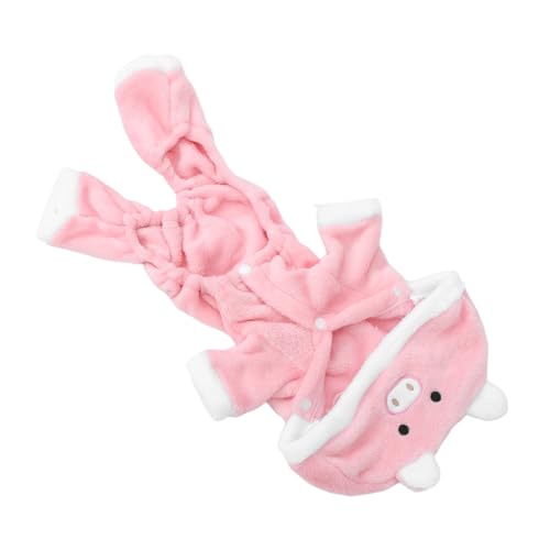 DIKACA Weihnachtliches Haustier-Kostüm Schweinchen Hoodie Warmes Katzen Hoodie für Halloween Neujahrs-Pullover mit Kapuze Festliches Cosplay-Outfit für kalte Wintertage von DIKACA