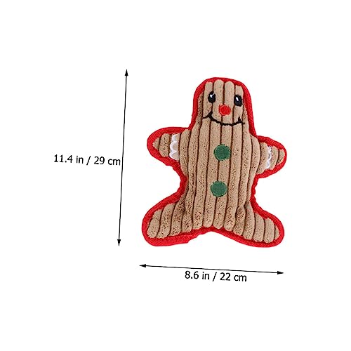DIKACA Weihnachtliches Plüsch Hundespielzeug Squeaky Beißfest Zahnungsspielzeug für Kleine Hunde Cartoon Schneemann Design zur Beschäftigung und Zahnpflege von DIKACA