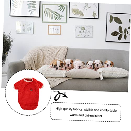 DIKACA Winterwarme Hundebekleidung Rot XXL Fleece Gefüttert und Bequem Hautfreundlich für Kleine bis Große Hunde und Katzen als für Weihnachten und Feiertage von DIKACA