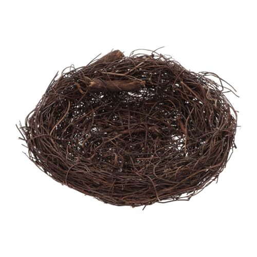 DIKACA Wunderschönes Handgefertigtes Rattannest Rustikaler Vogelnistplatz für Wellensittiche Vielseitige Garten und Osterdekoration zum Aufhängen im Innen und Außenbereich DIKACA Wunderschönes Handgefertigtes Rattannest Rustikaler Vogelnistplatz für Wellensittiche Vielseitige Garten und Osterdekoration zum Aufhängen im Innen und Außenbereich von DIKACA