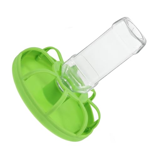 DIKACA Zubringer wasserspender für hühner Gänsefutterbehälter Wassergeflügelfutterautomat Futternapf für Vögel Futtertränke für Geflügel Chick Feeder Futternapfbehälter Plastik Grün von DIKACA