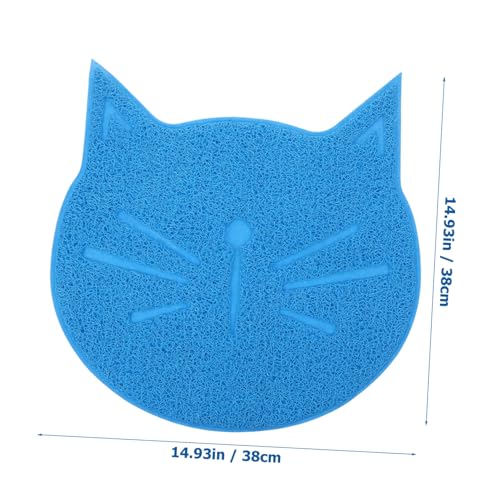 DIKACA rutschfeste Katzen Hundefuttermatte aus Langlebigem PVC Einfach zu Reinigen Niedliche Katzenform für Innenräume als Futter Wassermatte für Haustiere von DIKACA