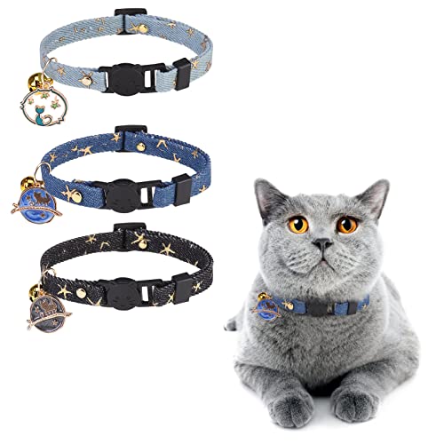 DILLYBUD Breakaway Katzenhalsbänder mit Glocken und Anhängern, personalisierbar, verstellbare Sicherheitsschnalle, Halsband für Kätzchen, Katzen, Mädchen und Jungen DILLYBUD Breakaway Katzenhalsbänder mit Glocken und Anhängern, personalisierbar, verstellbare Sicherheitsschnalle, Halsband für Kätzchen, Katzen, Mädchen und Jungen von DILLYBUD